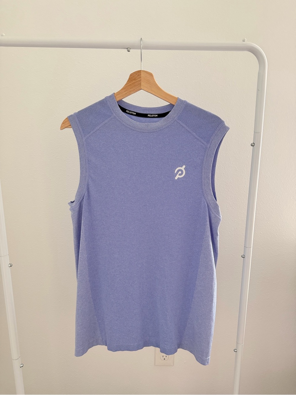 Peloton Seamless Muscle Tank Medium Ice Blue